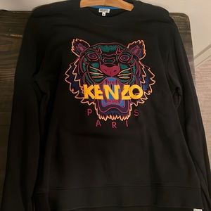 Kenzo Paris Tiger Embroidered Sweatshirt black
